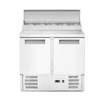 Hűtött munkaasztal felépítménnyel, 2 ajtó, rozsdamentes acél, 90x70x95.5 cm, 68 kg | ARKTIC 236222