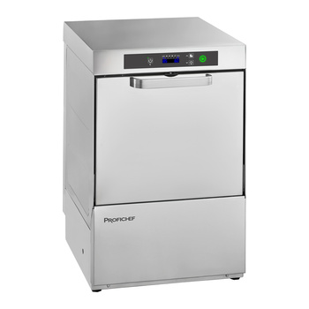 SMART pohármosogatógép, elektronikus vezérlés, mosogatószer-adagoló, 40x40 cm-es kosár, 2,89 kW, 230 V | PROFICHEF PCZ-04040