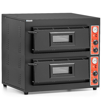 Pizzasütő 2 kamrás, 8x30 cm, 8,4 kW, 400 V | FORGAST FG09551