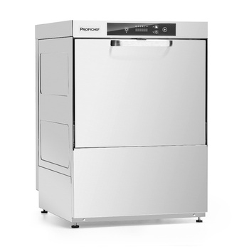 Univerzális vendéglátóipari mosogatógép edényekhez SMART elektronikus vezérléssel, leeresztő szivattyú, mosogatószer-adagoló, 5,05 kW, 400 V | PROFICHEF PCZ-04053