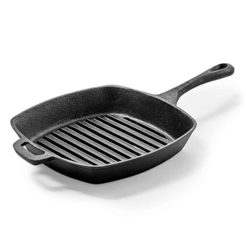 Grill serpenyő öntöttvas négyzet alakú 24x24 cm | FORGAST FG02305
