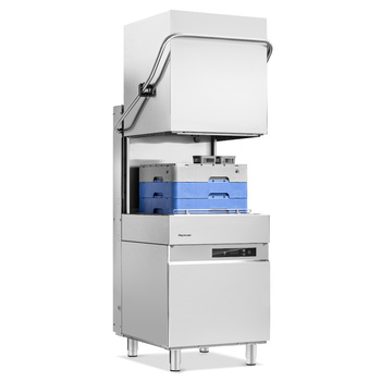 Ipari búraemelős mosogatógép edényekhez elektronikus vezérléssel, mosogatószer-adagolóval, 9,55 kW, 400 V | PROFICHEF PCZ-04100
