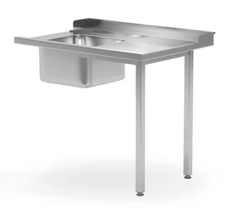 Beadagoló asztal mosogatógépekhez mosogatómedencével, jobb oldali | HENDI 231791