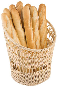 Polipropilén kosár ECONOMIC, kerek, világos bézs, 32x34,6x41,5 cm | APS 40198
