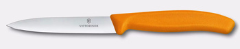 Zöldség- és gyümölcskés Swiss Classic, sima pengével, narancssárga, pengehossz 10 cm | VICTORINOX 6.7709.C1