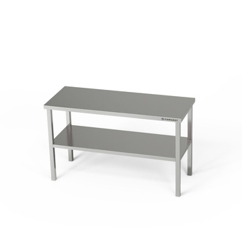 Asztali felépítmény 2 polccal rozsdamentes acélból 4 lábbal 100x30x60 cm | FORGAST