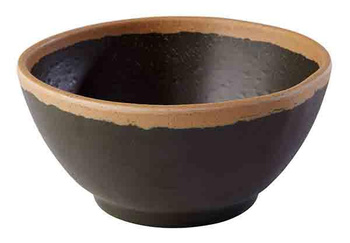 Tál CROCKER, melamin, fekete - barna, 12.5x6 cm, 370 ml | APS 84570