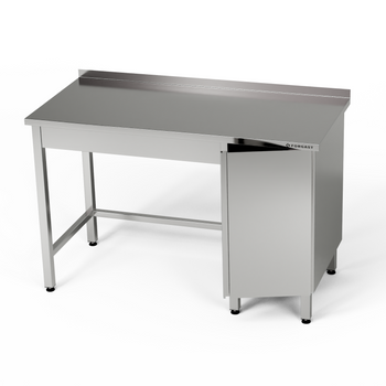 Rozsdamentes munkasztal szekrénnyel 160x70x85 cm | FORGAST