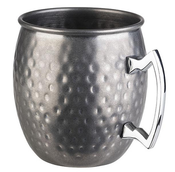 Bögre MOSCOW MULE koktélhoz, vintage kalapált acél, 9 cm átmérő, 500 ml | APS 93346