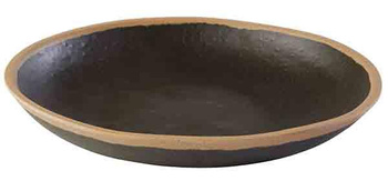 Tányér CROCKER, melaminból, fekete - barna, 20.5x3 cm, 500 ml | APS 84576