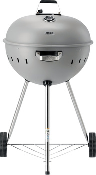 Széngrill, kerek, Ø 54 cm, szürke | YATO YG-20301