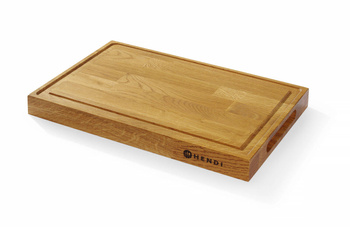 Tölgyfa tálalódeszka 420x280x(H)40mm | HENDI 505489