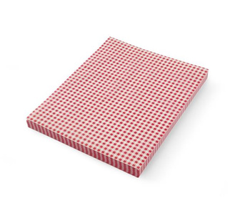 Pergamenpapír piros-fehér kockás mintával, 25x35 cm | HENDI 678251