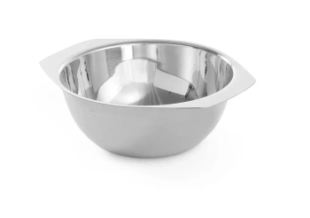 Rozsdamentes acél tál fogantyúkkal - átm. 12 cm, 0,35 l | HENDI 430002