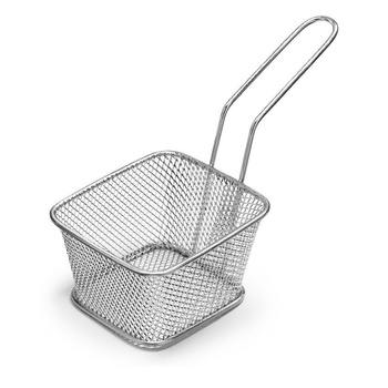 Tálalókosár finger food ételekhez, 9x10x6,5 cm, rozsdamentes acél | FORGAST FG11520