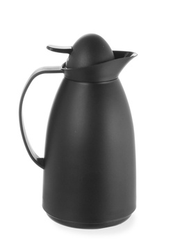 Konferenciatermosz üveg betéttel, fekete, 1 l, átmérő 14 cm, magasság 26,8 cm | HENDI 449608
