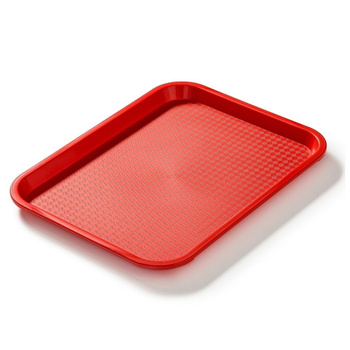 Fast food tálca piros, polipropilén, 35x25 cm, téglalap alakú | FORGAST FG12501