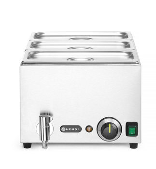 Melegen tartó RANGER leeresztőcsappal, 3 x GN 1/3, 1 kW, 230 V | HENDI 238868