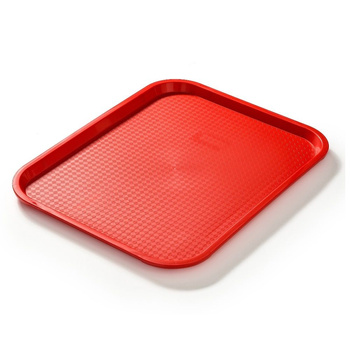 Fast food tálca piros, polipropilén, 45x35 cm, téglalap alakú | FORGAST FG12531