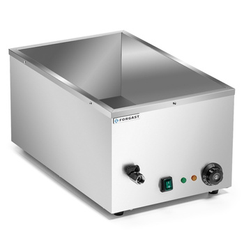 Elektromos asztali bain-marie GN 1/1 15 cm leeresztő csappal | FORGAST FG09801