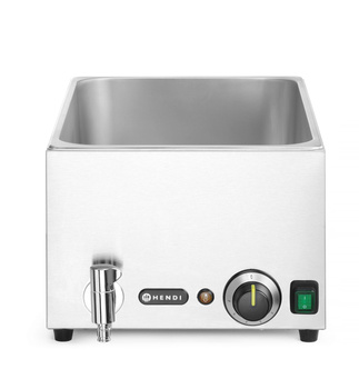 Elektromos asztali bain-marie leeresztő csappal, 1,2 kW, 1xGN 1/1, 230 V | HENDI 238912