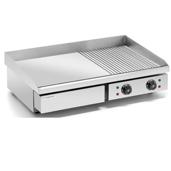Elektromos sima-bordázott grilllap, 72,8x40 cm, 4,4 kW | FORGAST FG09104
