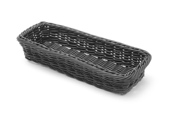 Evőeszköztartó kosár fekete 27x10 cm | HENDI 426098