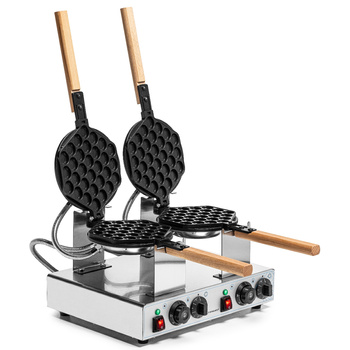 Elektromos dupla buborékos gofrisütő 2 gofrihoz, 2,8 kW, 230 V | FORGAST FG09722