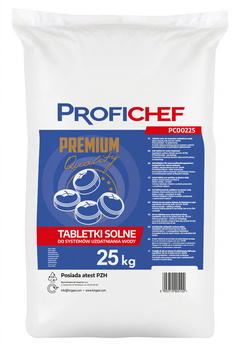 Sótartalmú tabletták, só vízkezelő rendszerekhez 25 kg | PROFICHEF PC00225