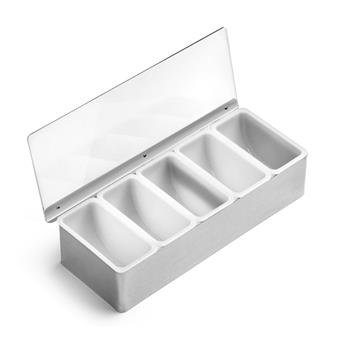 5 részes tároló bárkiegészítőkhöz, szürke, 37.5x14x9 cm | FORGAST FG11419