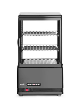 Hűtött bemutatóvitrin 58 l, fekete, LED, automatikus leolvasztás | HENDI 233627