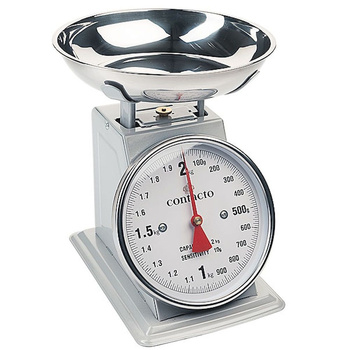 Konyhai mérleg tállal, 2 kg-ig, 10 g pontosság | CONTACTO 242/002