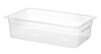 GN 1/1 edény, 15 cm mély, HACCP polipropilénből | HENDI 880067
