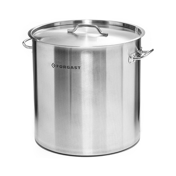 Rozsdamentes acél magas fazék fedővel, 50 l, átmérő 40 cm | FORGAST FG02050