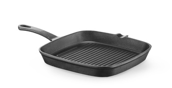Grill serpenyő öntöttvas négyzet alakú, mérete: 23x23 cm | HENDI 629932