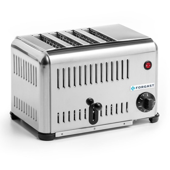 Kenyérpirító 4 nyílással, rozsdamentes acél, 2,3 kW | FORGAST FG09805