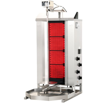 Gyros (kebab) elektromos kebabsütő, 50 kg-ig, 4 fűtőzóna, 7,6 kW | POTIS CE4