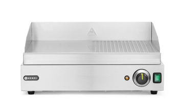 Elektromos grillsütő lap, 1/2 sima 1/2 bordázott, 2.4 kW, 230 V | HENDI 203156