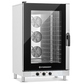 Elektromos kombi pároló sütő 10 GN 1/1 vagy 10 db 60x40 cm-es tepsihez, 15.8 kW | FORGAST FG09520