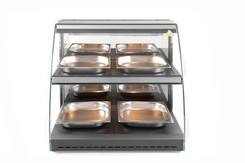 Melegentartó vitrin, kétszintes, 97 l, 0,56 kW | HENDI 233962