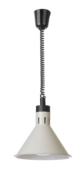 Ételek melegen tartására szolgáló függő lámpa, kúpos, bézs, 230V/250W | HENDI 273777