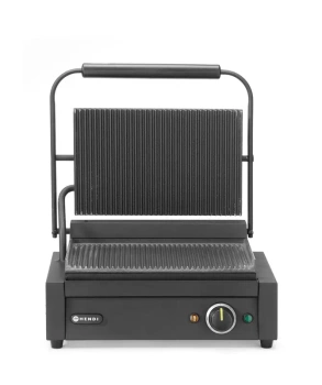 Kontaktgrill egyszeres, bordázott lapok, 34x23,5 cm, 2200 W, 230 V | HENDI 263617