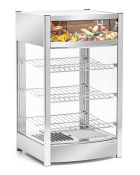 Pizza melegentartó vitrin, 3 szintes, 97 l, 0.8 kW | FORGAST FG09603