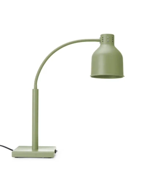 Ételek melegen tartására szolgáló lámpa, hajlítható, zöld, 220-240V/250 W, 26,8x20,3x66 cm | HENDI 273746