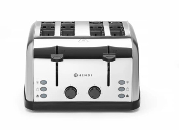 Kenyérpirító 4 szeletes, rozsdamentes acél, 1,5 kW | HENDI 261187