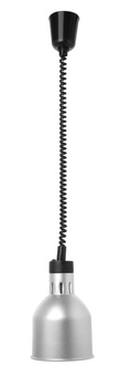 Ételek melegítésére szolgáló függő hengeres lámpa, ezüst, 17.5 cm, 0.25 kW | HENDI 273883
