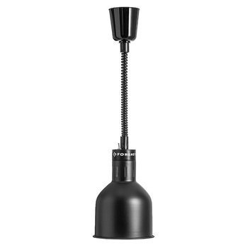 Ételmelegítő lámpa fekete, hengeres, 0,25 kW, magasságállítás 60–180 cm | FORGAST FG03341