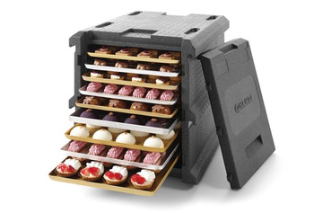 Hőszigetelt catering tároló Profi Line, 128 l, 9 db 60x40 cm-es tálca | HENDI 707685