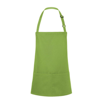 Rövid kötény Basic 75 x 60 cm zsebbel és csattal limezöld | KARLOWSKY BLS 6-81-Stck