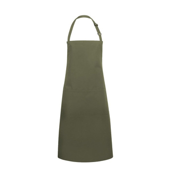 Kötény Basic 75 x 90 cm zsebbel és csattal mohazöld | KARLOWSKY BLS 5-79-Stck